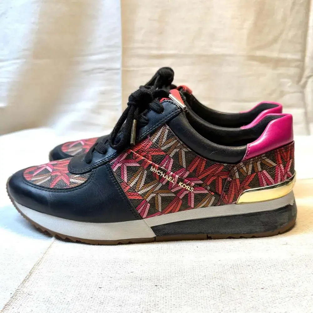 Michael Kors Allie Sig Semi Lux Sneakers Brown Multi